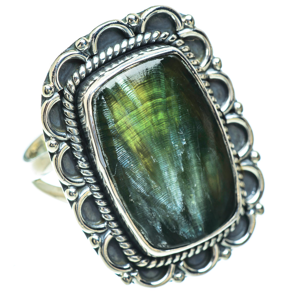 Seraphinite Rings handcrafted by Anasilvercos - RING56950