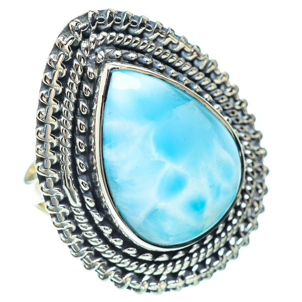 Larimar Rings handcrafted by Anasilvercos - RING57004