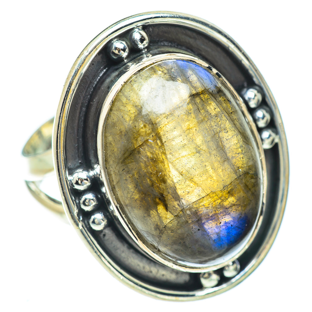 Labradorite Rings handcrafted by Anasilvercos - RING57005