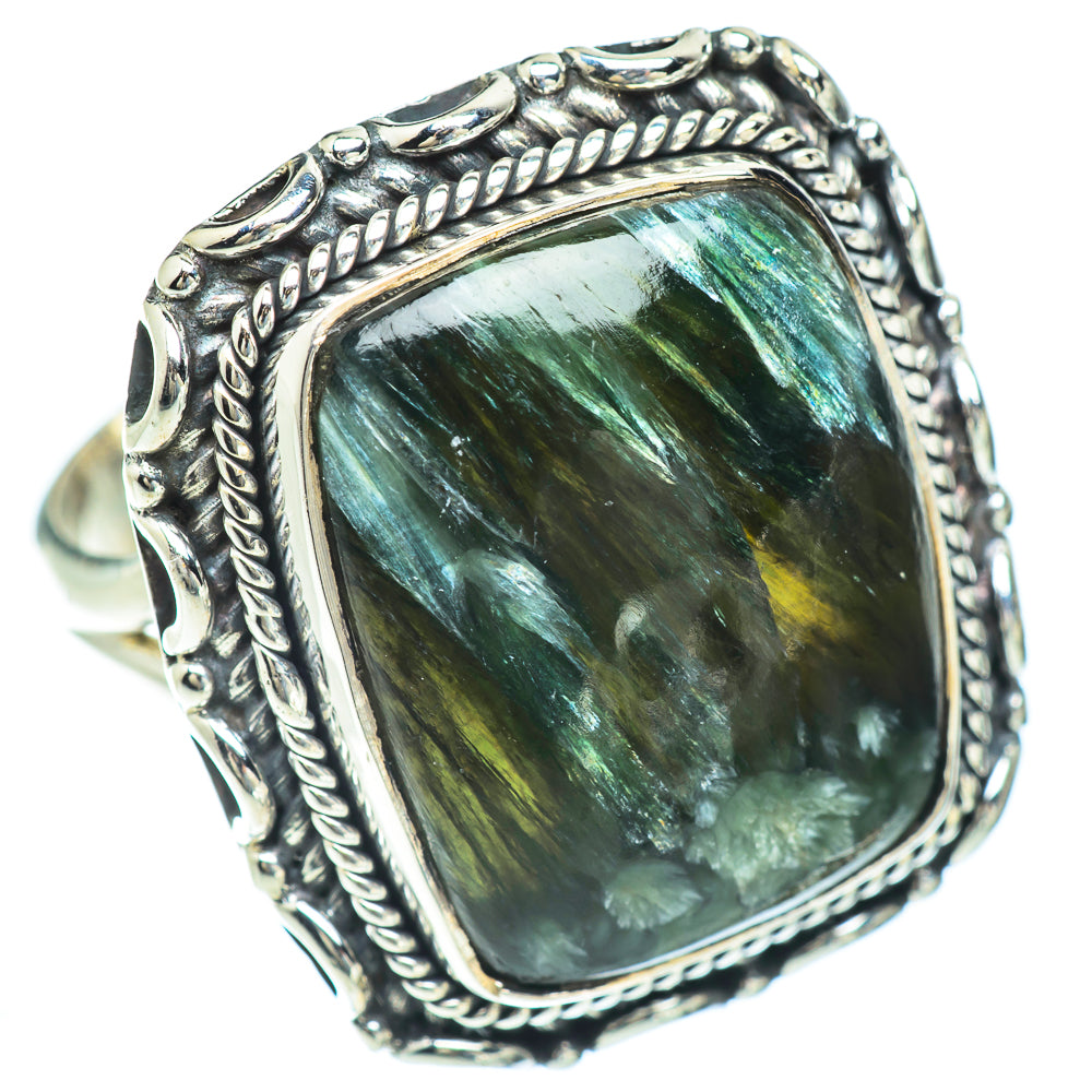 Seraphinite Rings handcrafted by Anasilvercos - RING57009