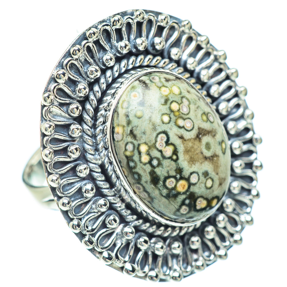 Ocean Jasper Rings handcrafted by Anasilvercos - RING57010