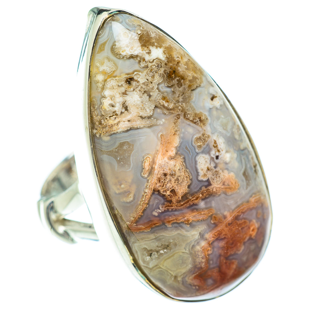 Laguna Lace Agate Rings handcrafted by Anasilvercos - RING57012