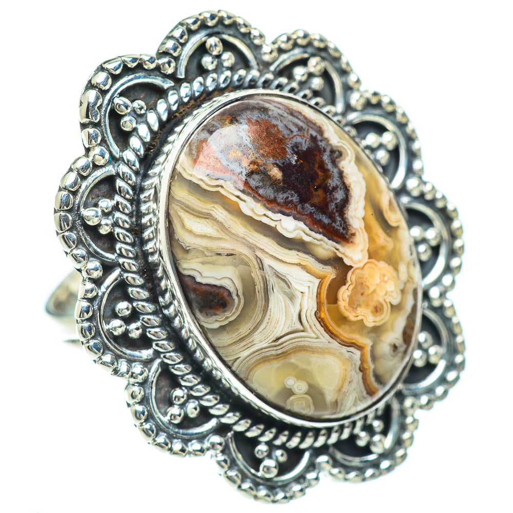 Laguna Lace Agate Rings handcrafted by Anasilvercos - RING57015