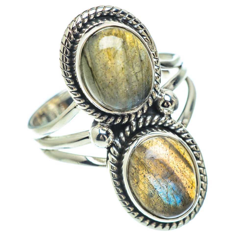 Labradorite Rings handcrafted by Anasilvercos - RING57031