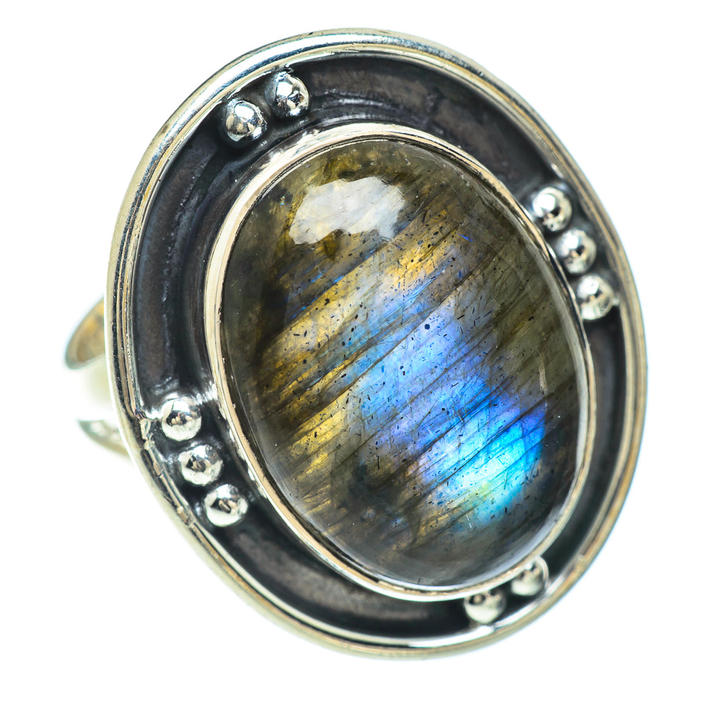 Labradorite Rings handcrafted by Anasilvercos - RING57035