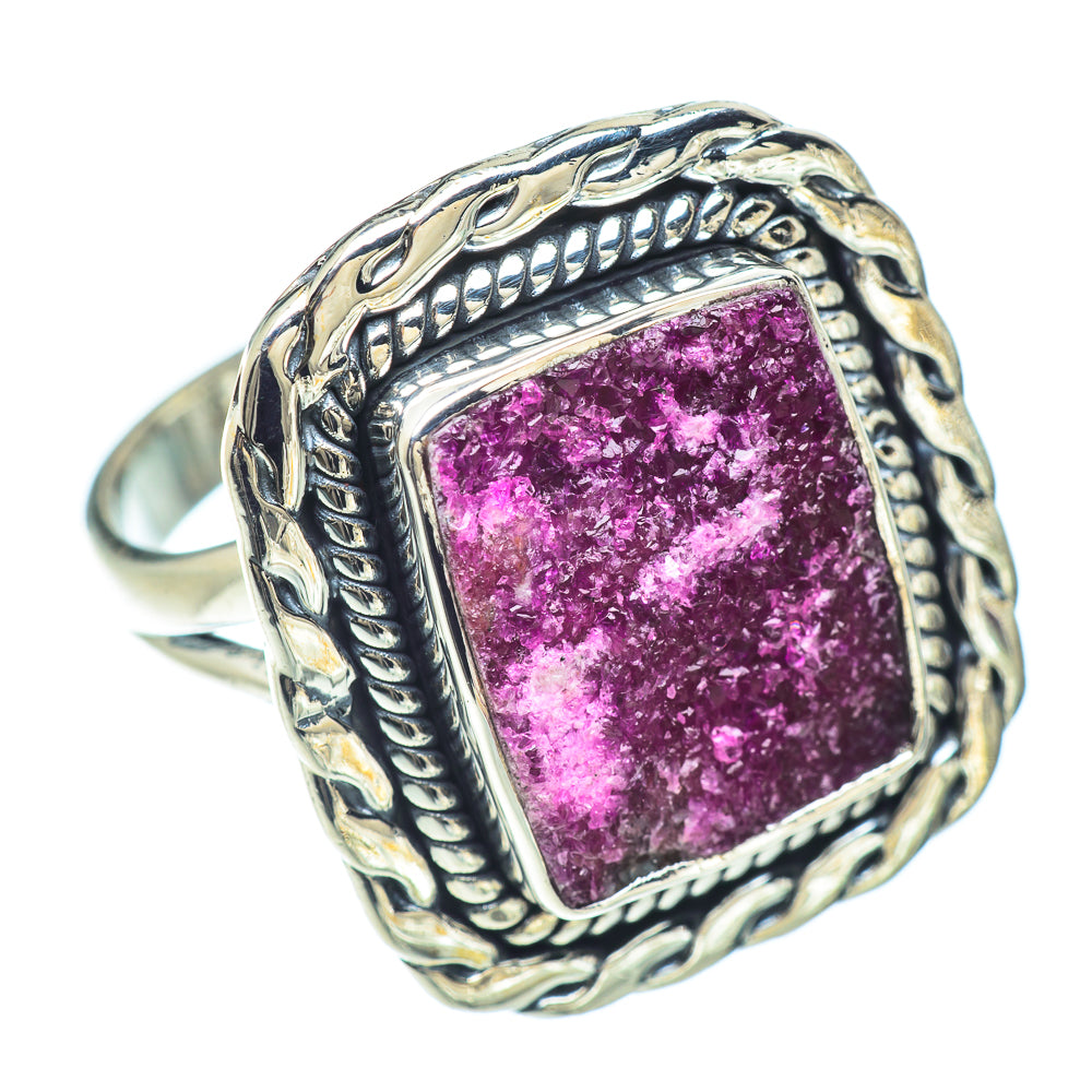 Cobalto Calcite Druzy Rings handcrafted by Anasilvercos - RING57070