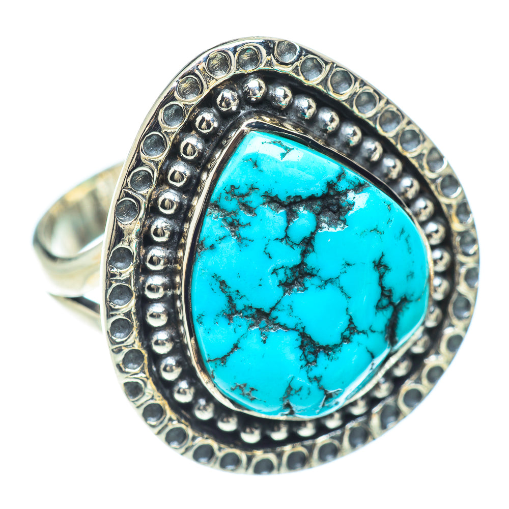Tibetan Turquoise Rings handcrafted by Anasilvercos - RING57086