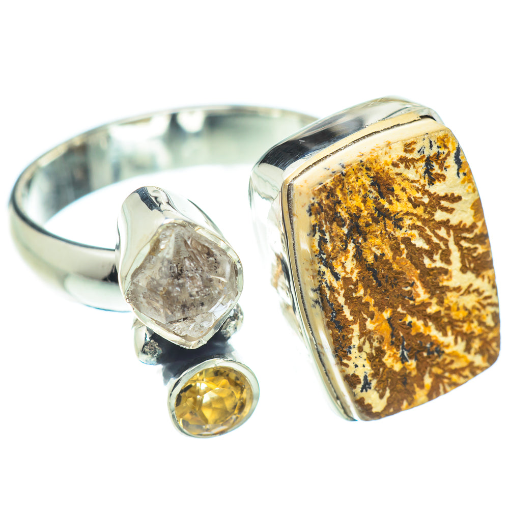 Germany Psilomelane Dendrite Rings handcrafted by Anasilvercos - RING57095