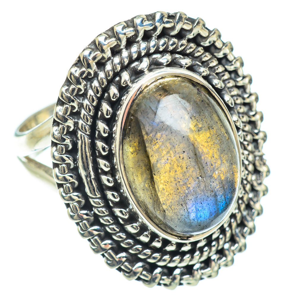 Labradorite Rings handcrafted by Anasilvercos - RING57112