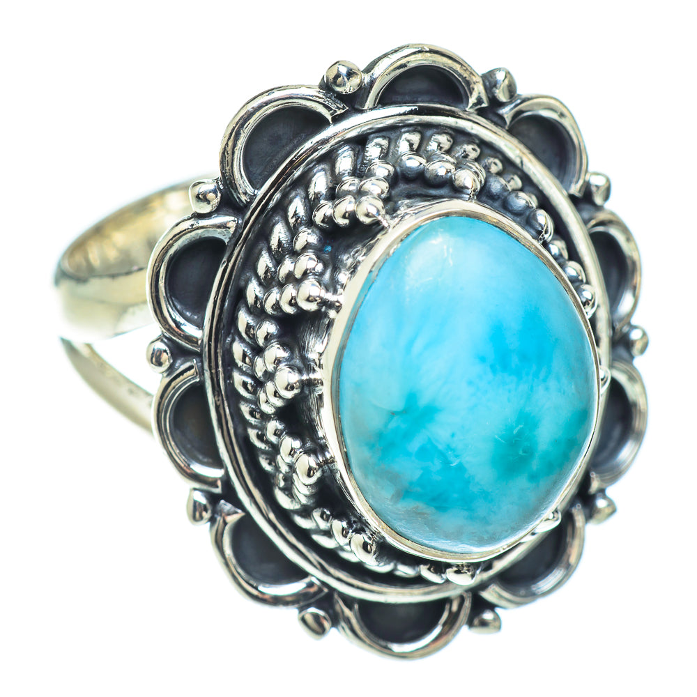 Larimar Rings handcrafted by Anasilvercos - RING57113