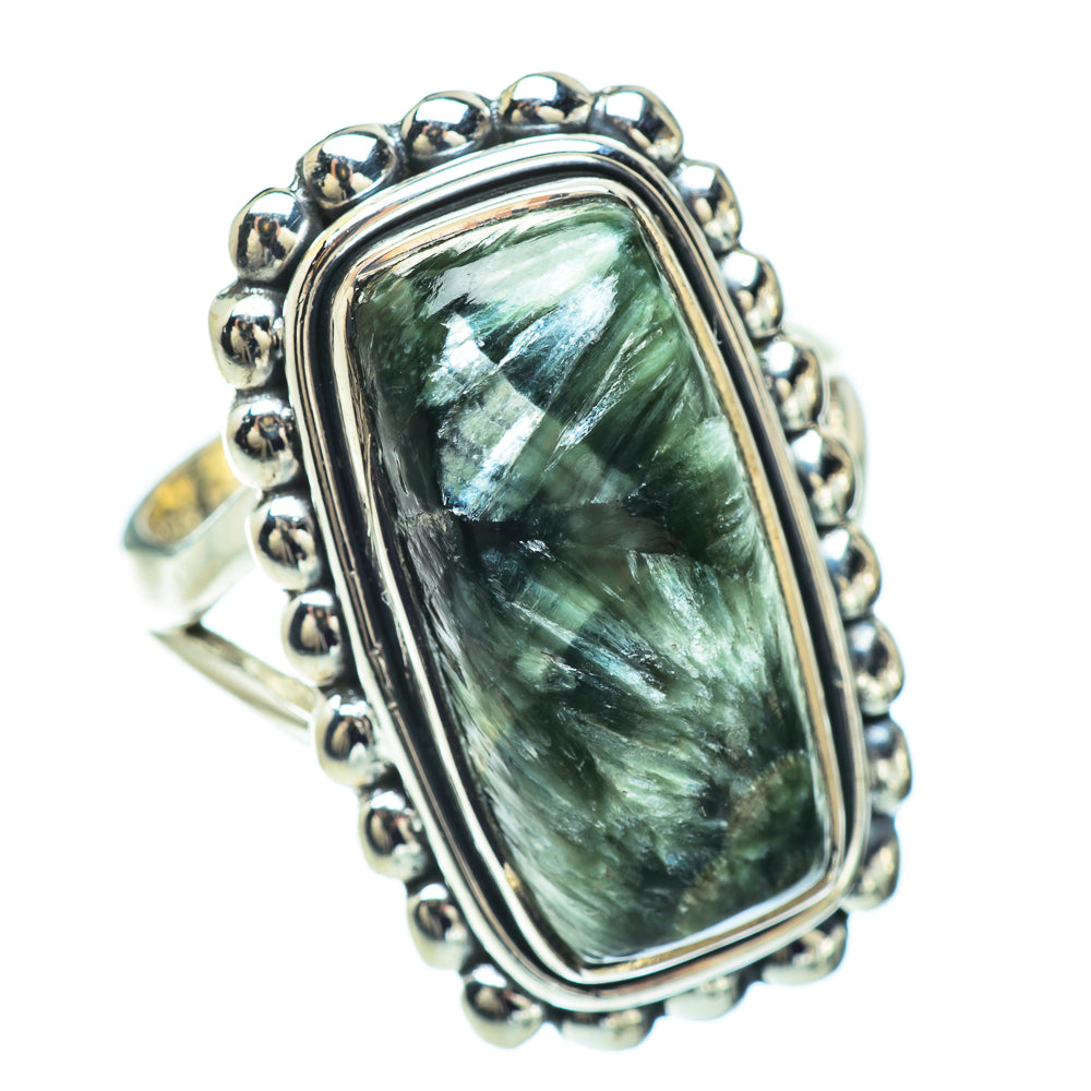 Seraphinite Rings handcrafted by Anasilvercos - RING57116