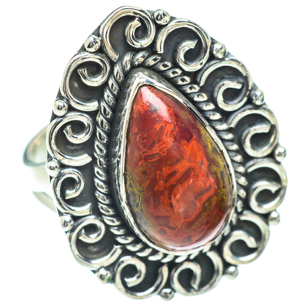Crazy Lace Agate Rings handcrafted by Anasilvercos - RING57118