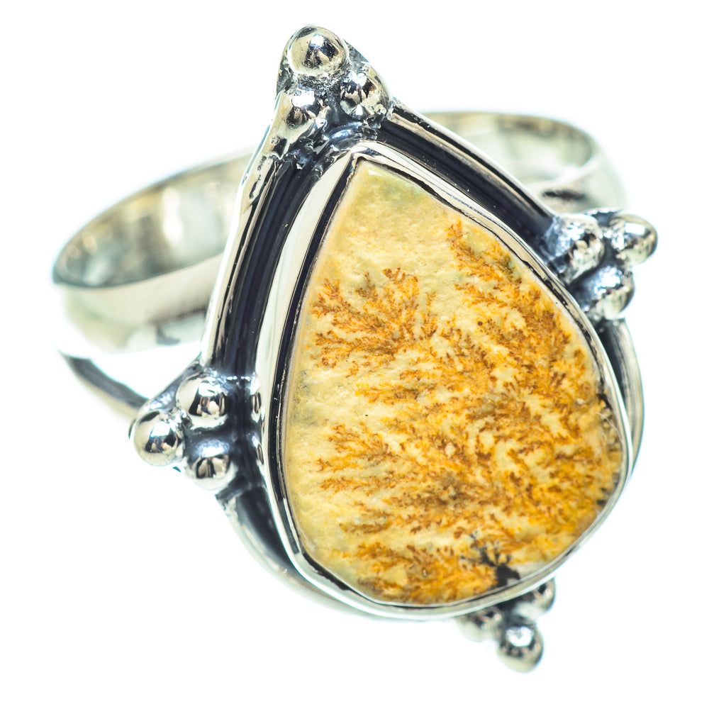 Germany Psilomelane Dendrite Rings handcrafted by Anasilvercos - RING57122