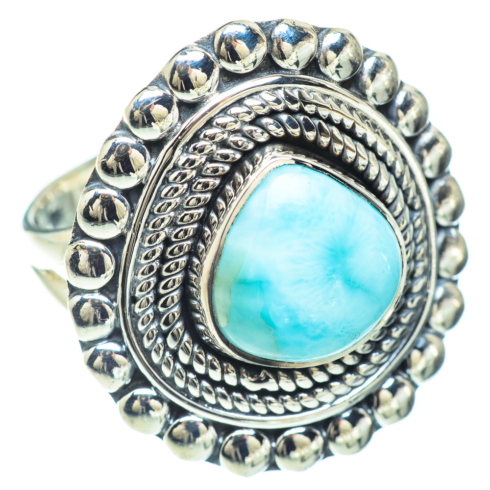Larimar Rings handcrafted by Anasilvercos - RING57136