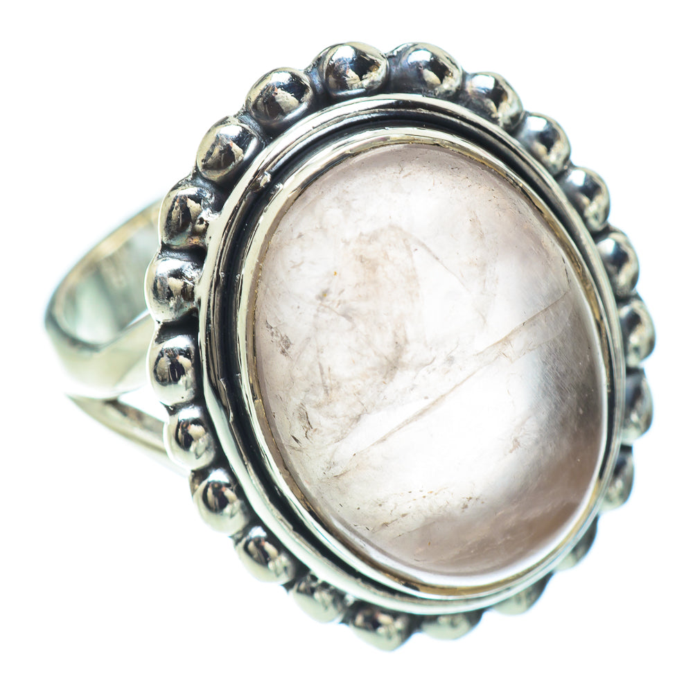 Rose Quartz Rings handcrafted by Anasilvercos - RING57216