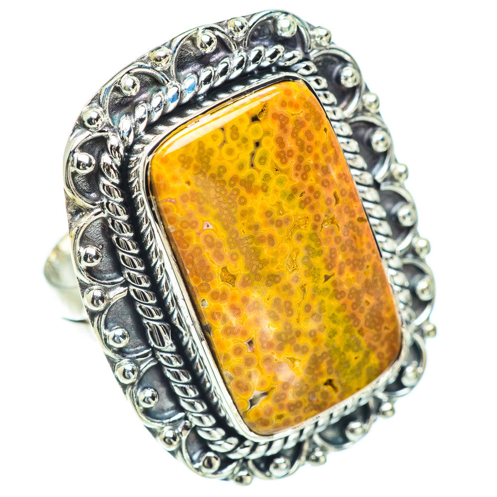 Ocean Jasper Rings handcrafted by Anasilvercos - RING57248