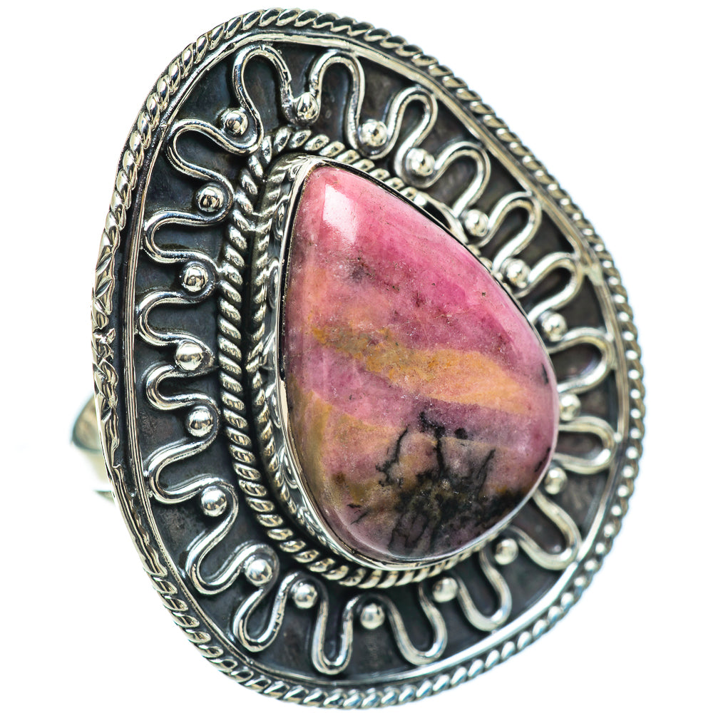 Rhodonite Rings handcrafted by Anasilvercos - RING57293