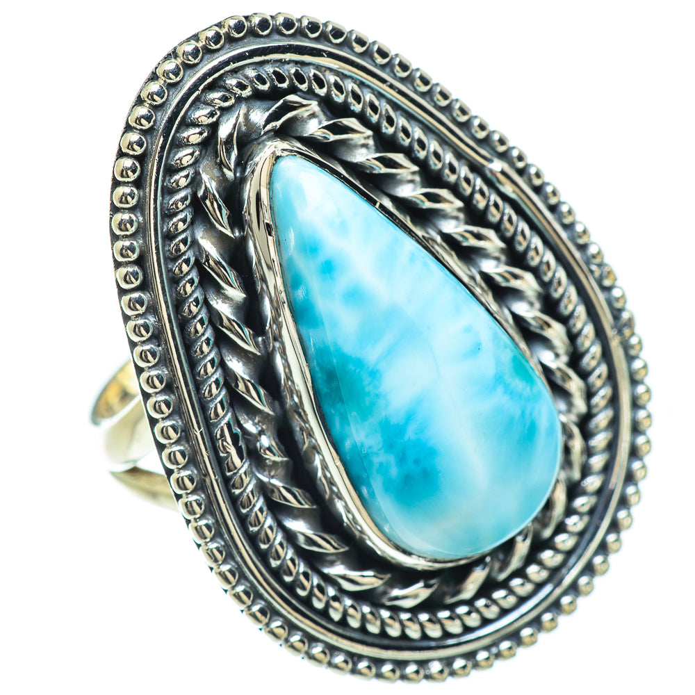 Larimar Rings handcrafted by Anasilvercos - RING57306