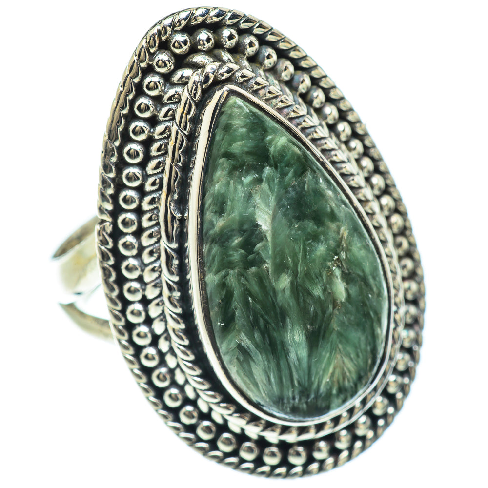 Seraphinite Rings handcrafted by Anasilvercos - RING57345