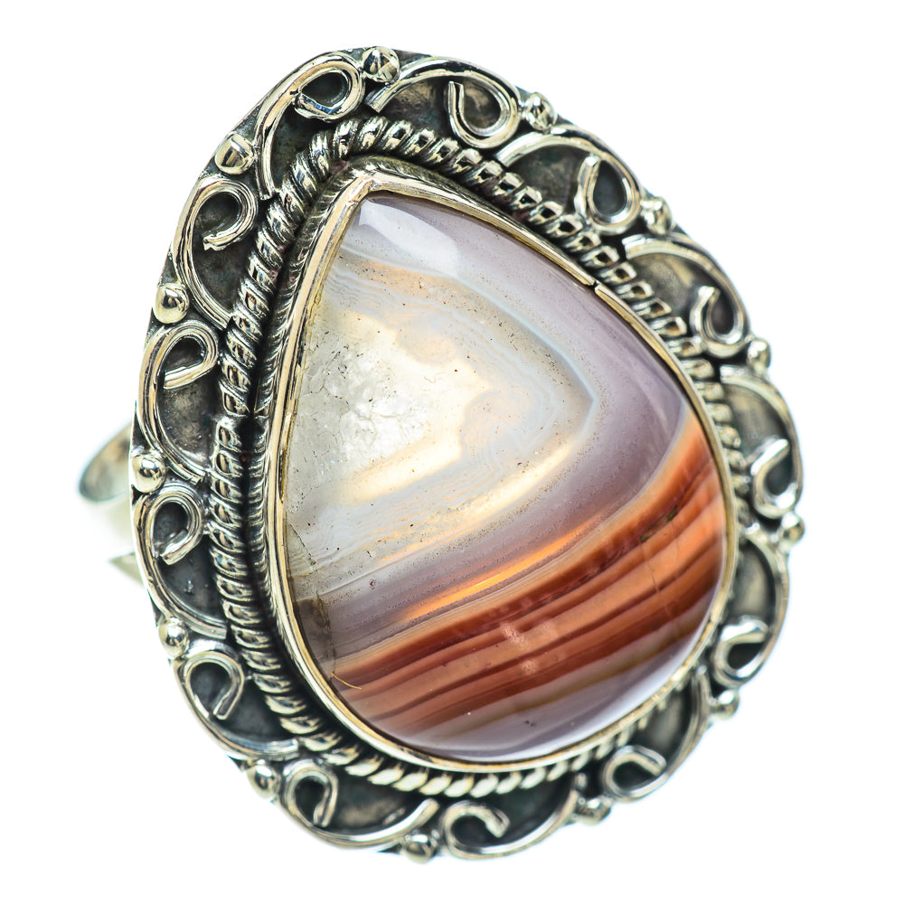 Botswana Agate Rings handcrafted by Anasilvercos - RING57349
