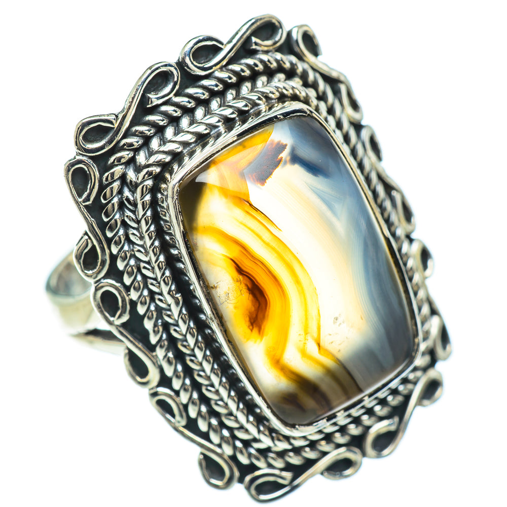 Botswana Agate Rings handcrafted by Anasilvercos - RING57377