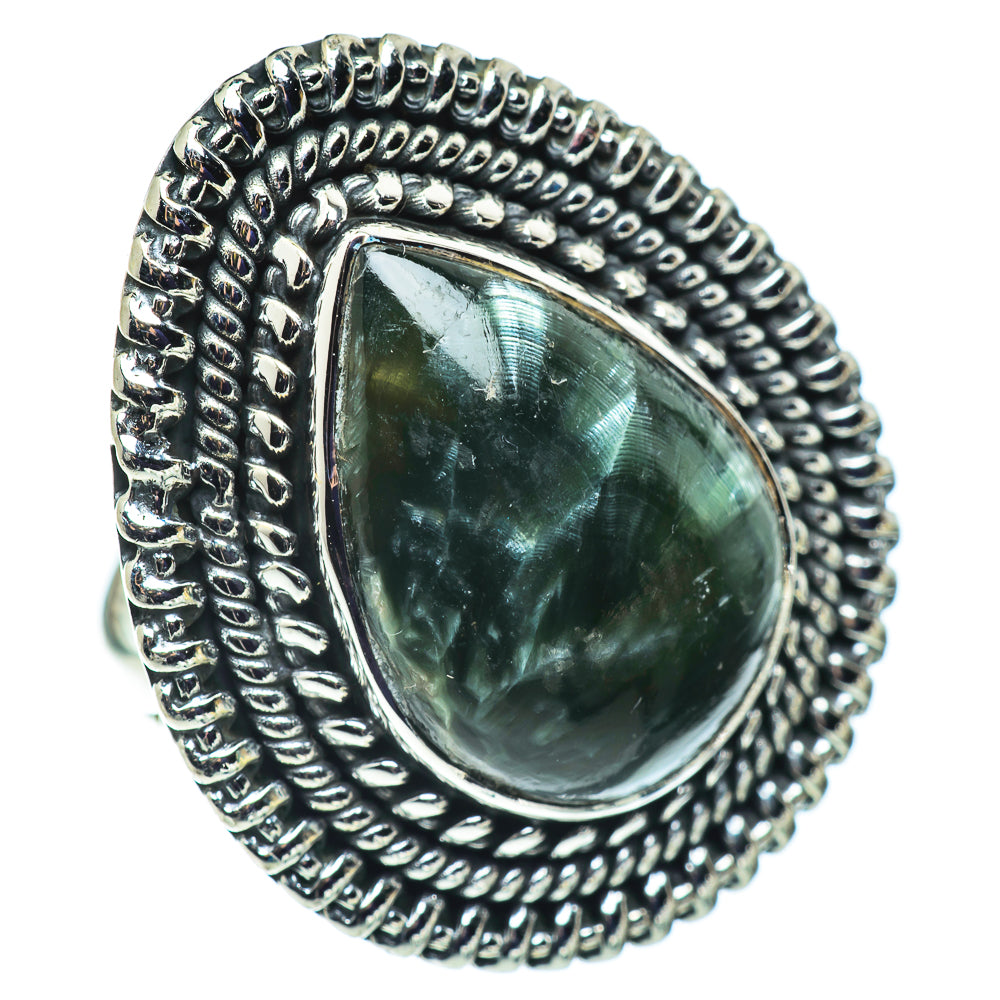 Seraphinite Rings handcrafted by Anasilvercos - RING57404