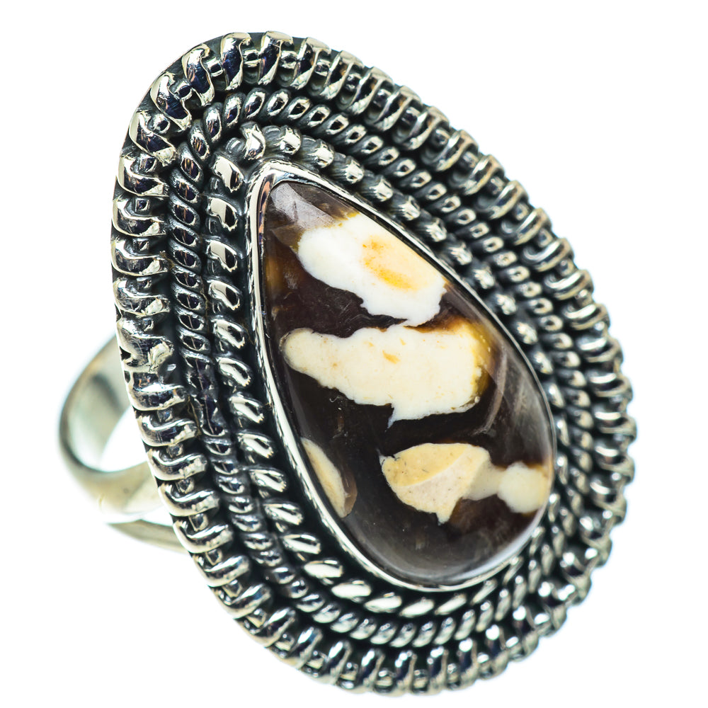 Peanut Wood Jasper Rings handcrafted by Anasilvercos - RING57407