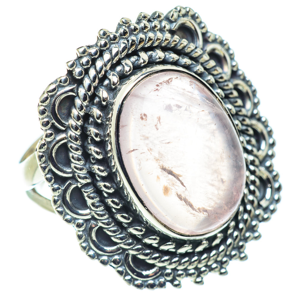 Rose Quartz Rings handcrafted by Anasilvercos - RING57410