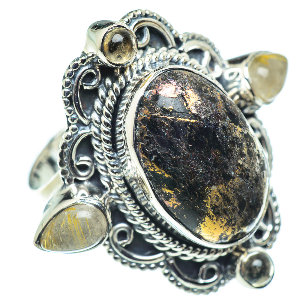 Pyrite Agate Rings handcrafted by Anasilvercos - RING57414
