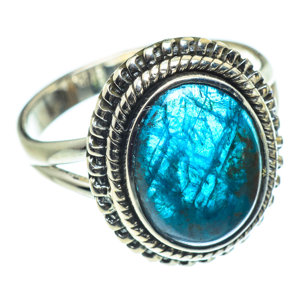 Chrysocolla In Quartz Rings handcrafted by Anasilvercos - RING57433