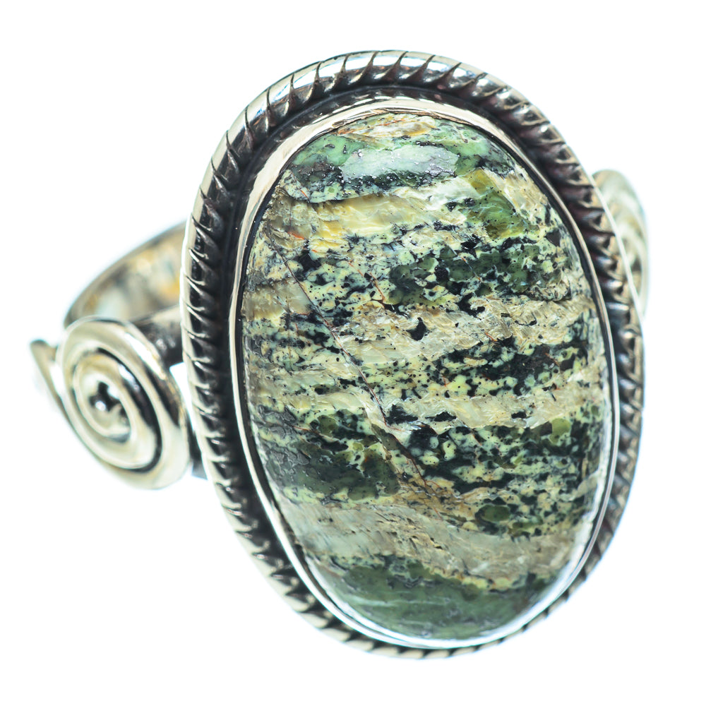 Lizard Jasper Rings handcrafted by Anasilvercos - RING57437