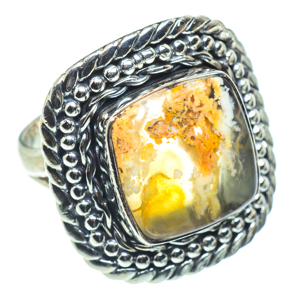 Plume Agate Rings handcrafted by Anasilvercos - RING57442