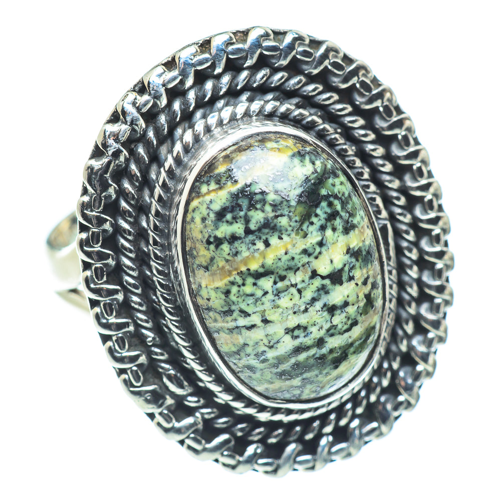 Lizard Jasper Rings handcrafted by Anasilvercos - RING57459