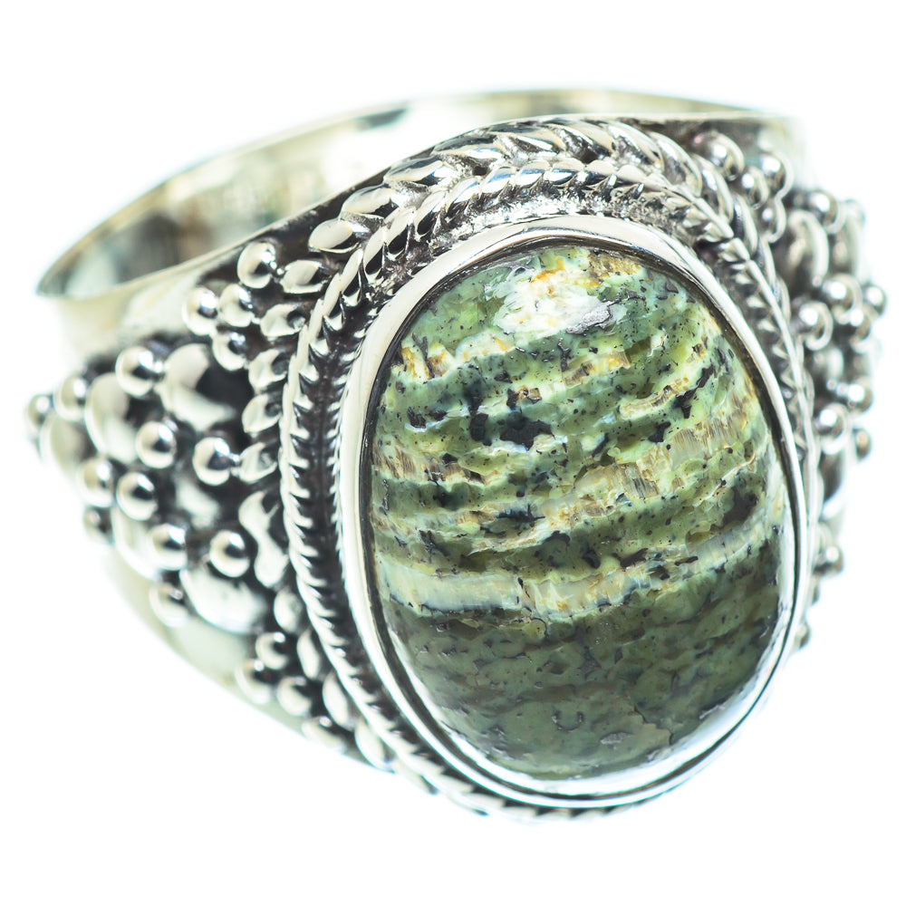 Lizard Jasper Rings handcrafted by Anasilvercos - RING57509