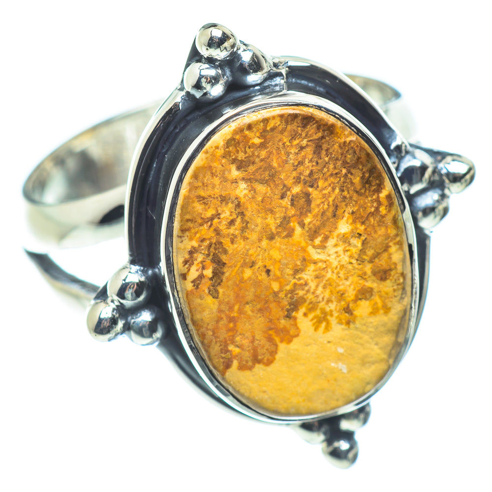 Germany Psilomelane Dendrite Rings handcrafted by Anasilvercos - RING57512