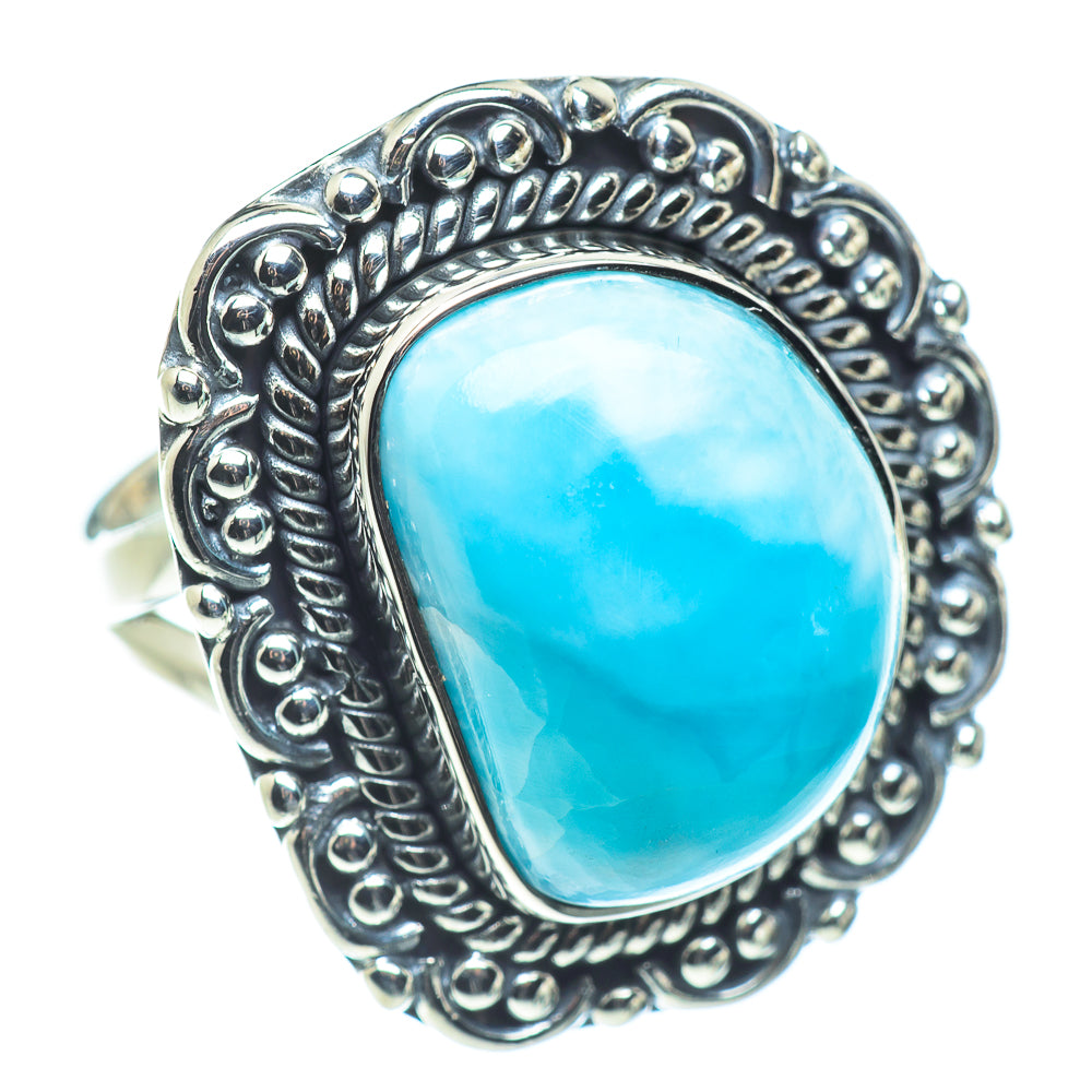 Larimar Rings handcrafted by Anasilvercos - RING57524