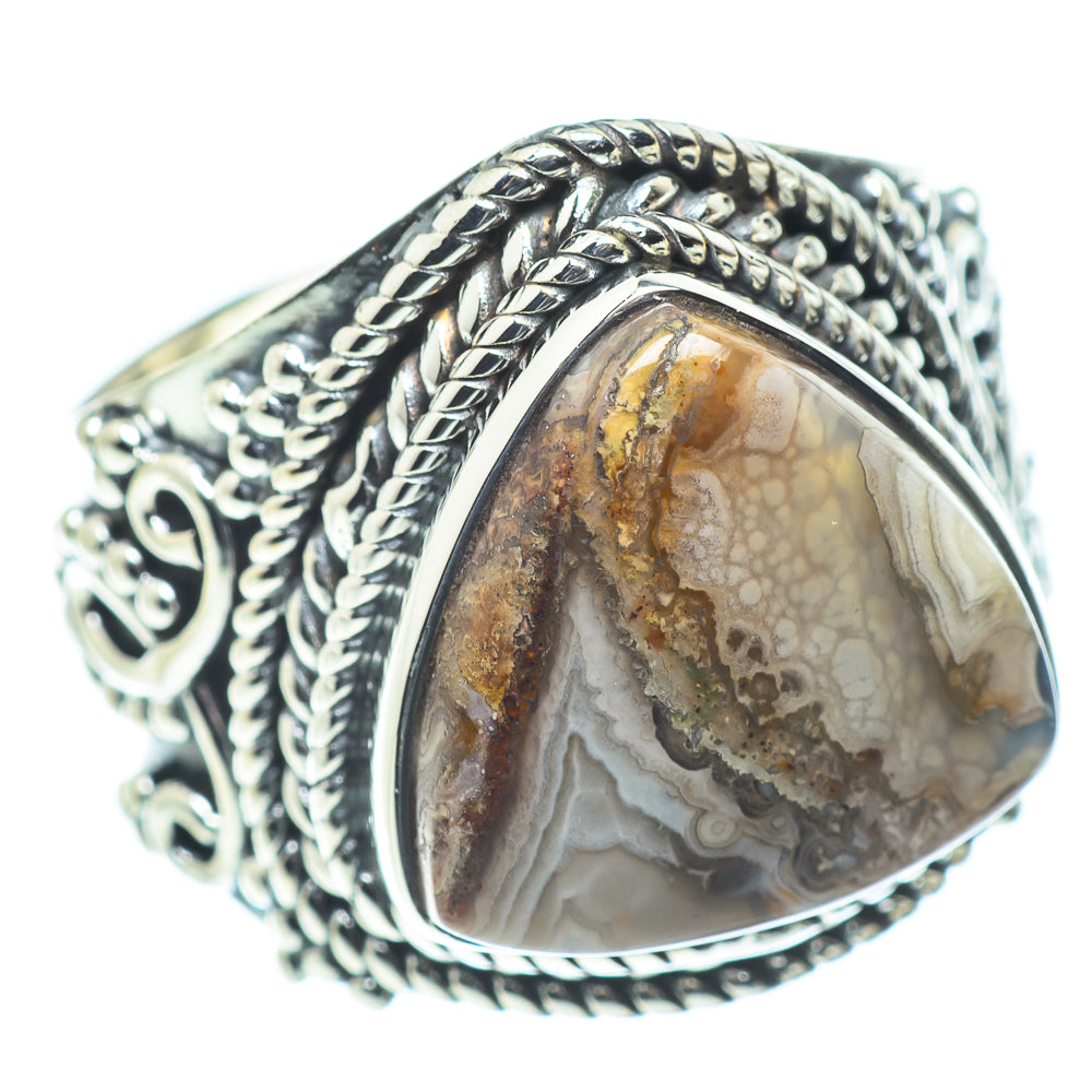 Laguna Lace Agate Rings handcrafted by Anasilvercos - RING57530