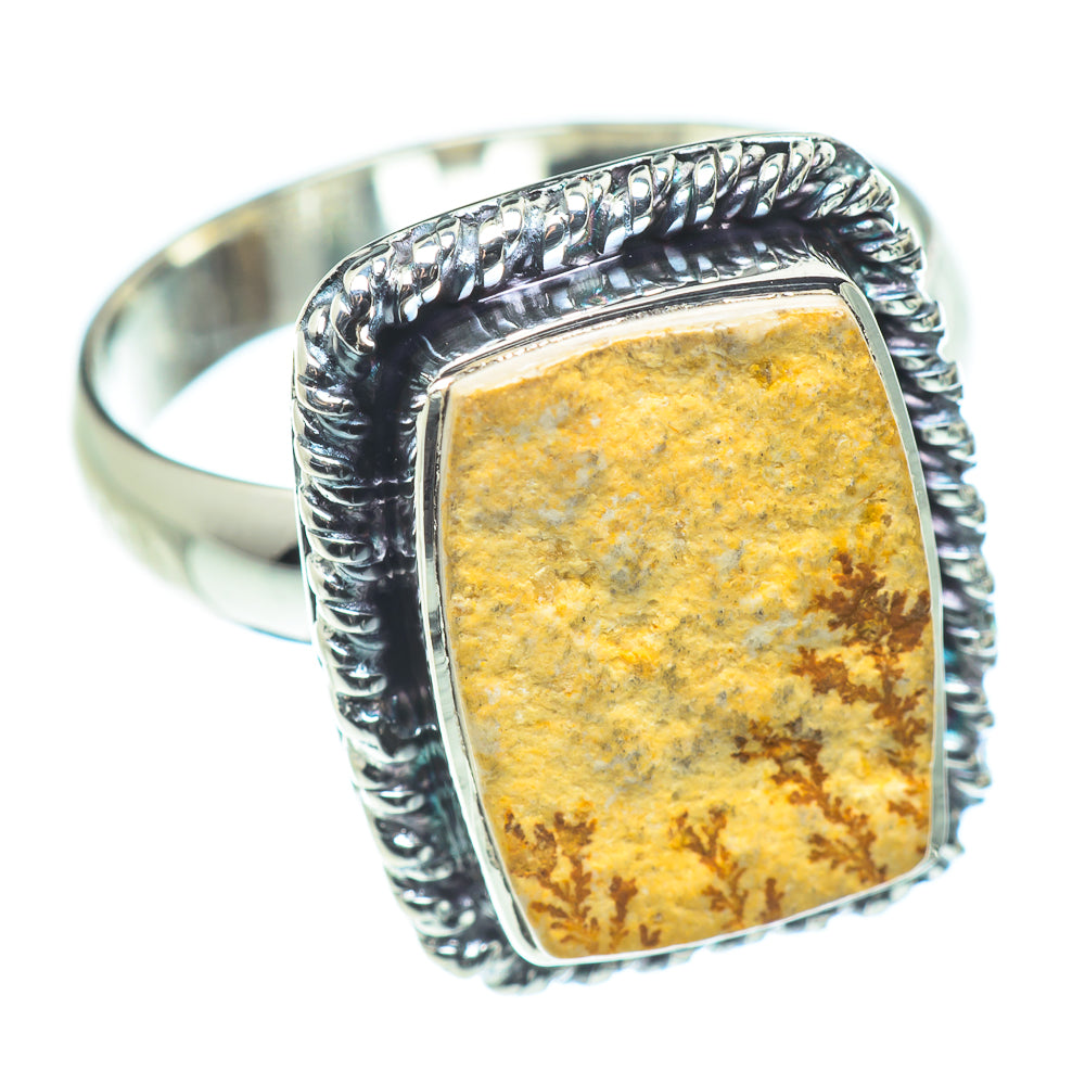 Germany Psilomelane Dendrite Rings handcrafted by Anasilvercos - RING57531