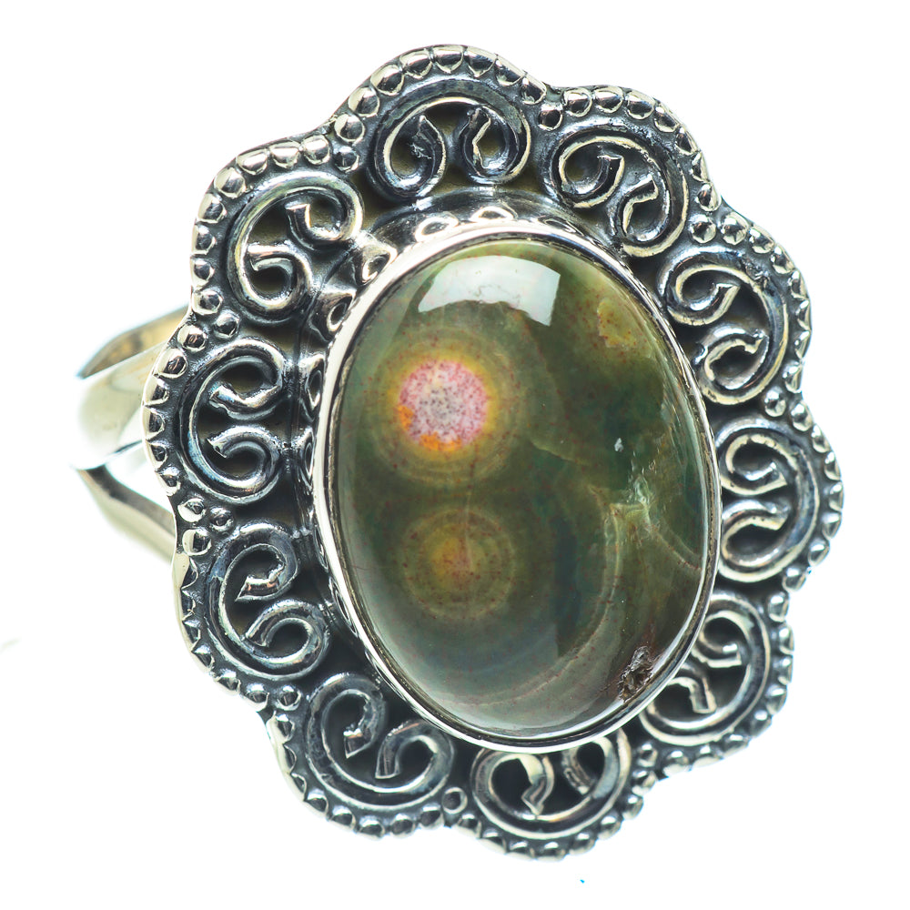 Ocean Jasper Rings handcrafted by Anasilvercos - RING57555