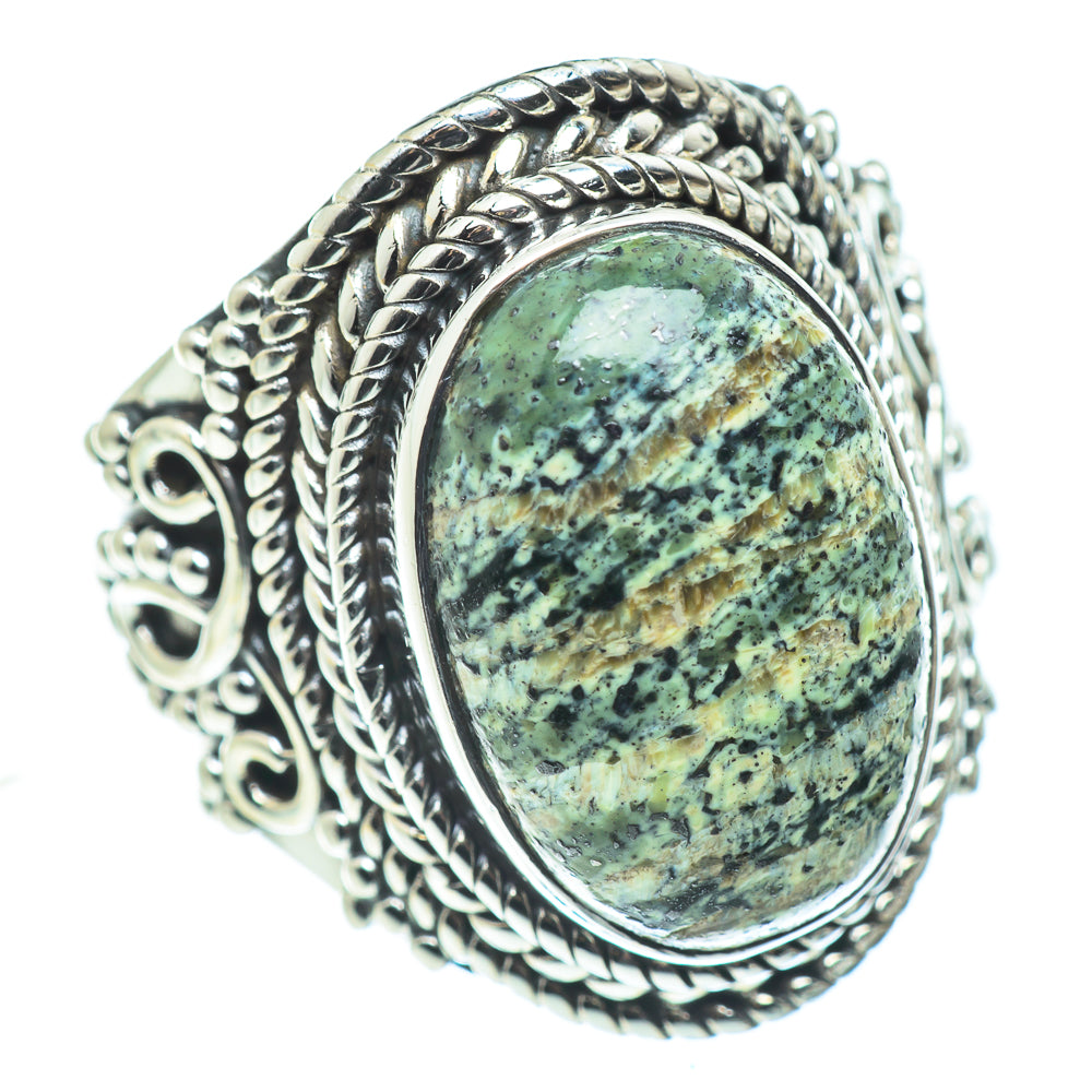 Lizard Jasper Rings handcrafted by Anasilvercos - RING57556