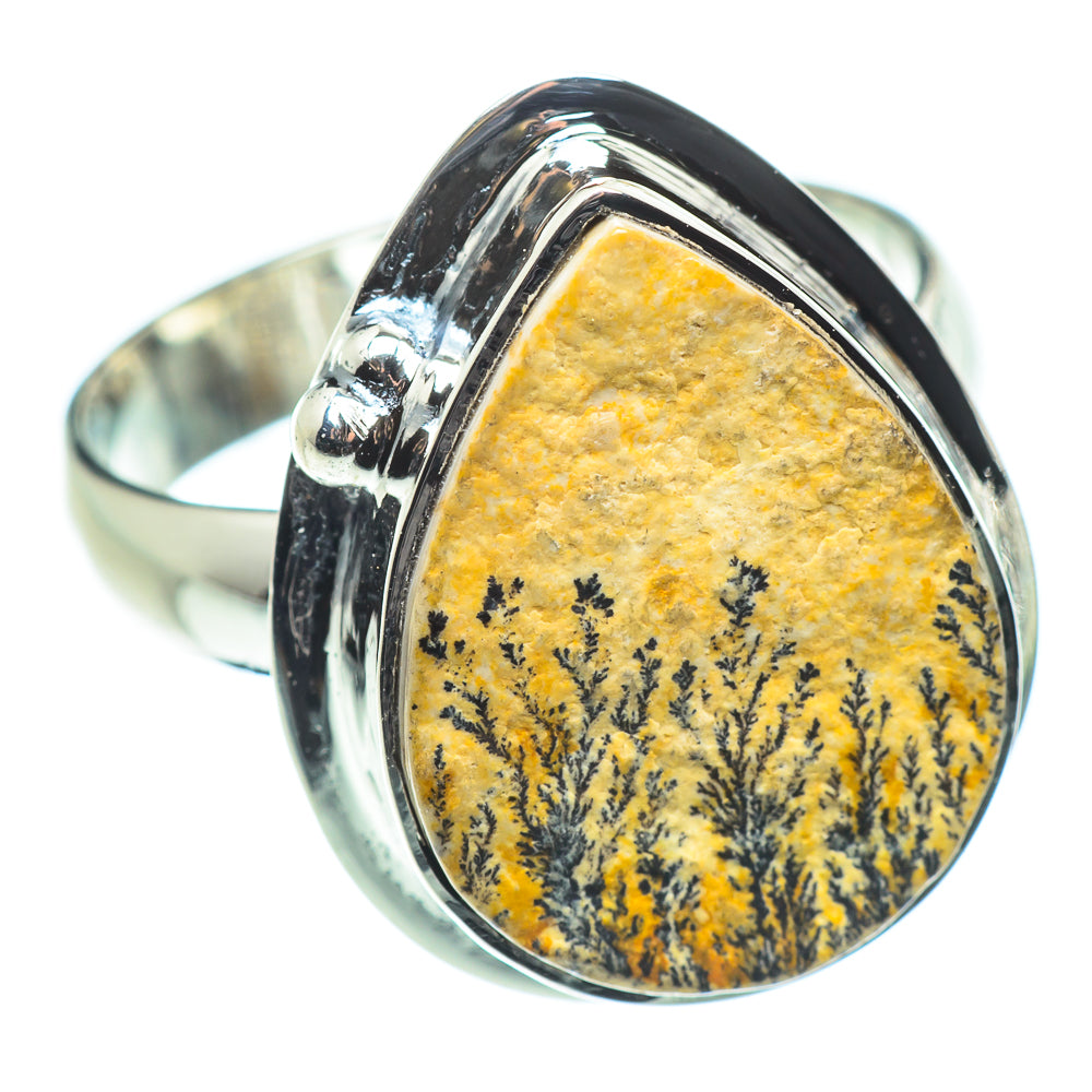 Germany Psilomelane Dendrite Rings handcrafted by Anasilvercos - RING57559
