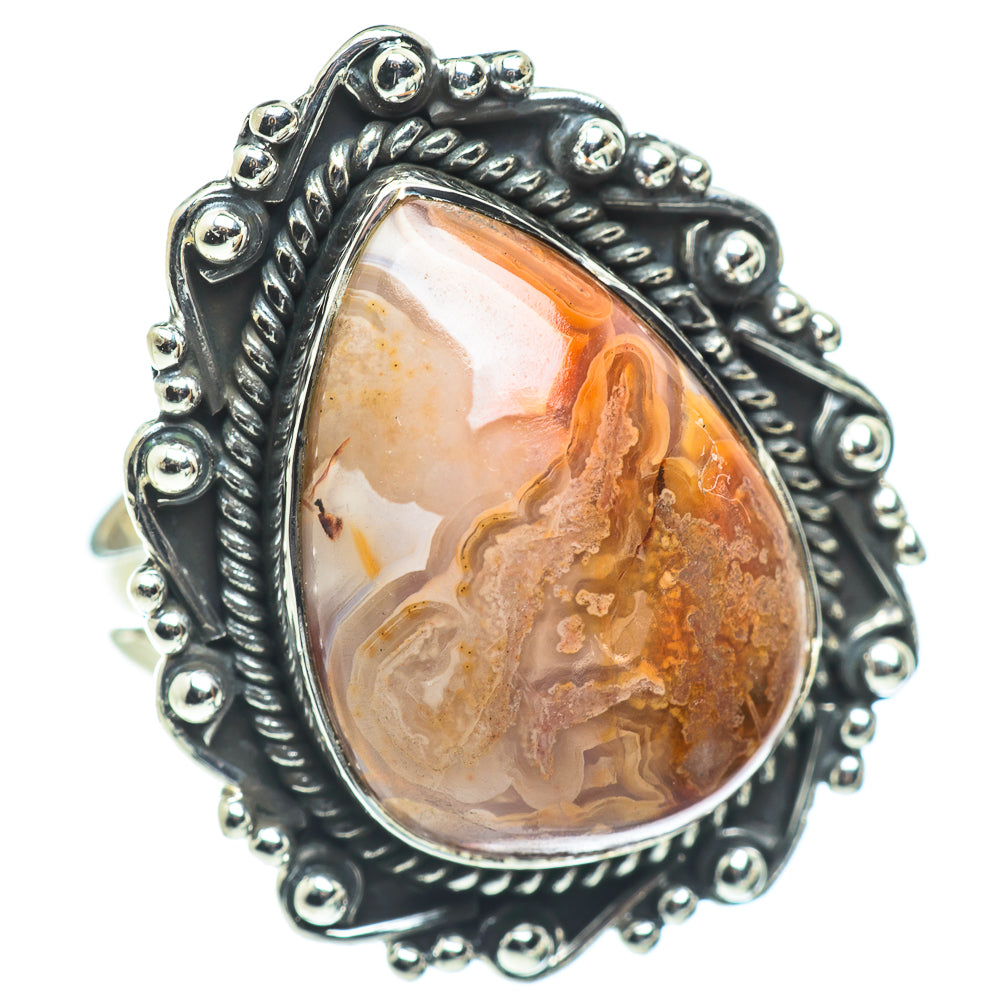 Laguna Lace Agate Rings handcrafted by Anasilvercos - RING57717