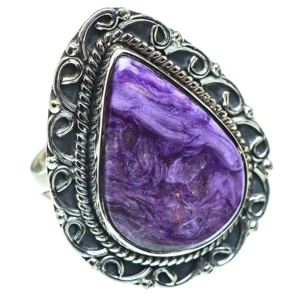 Charoite Rings handcrafted by Anasilvercos - RING57724