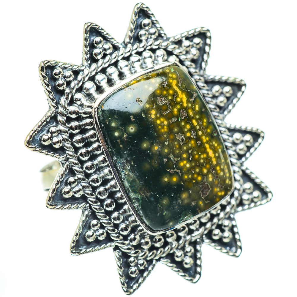 Ocean Jasper Rings handcrafted by Anasilvercos - RING57759