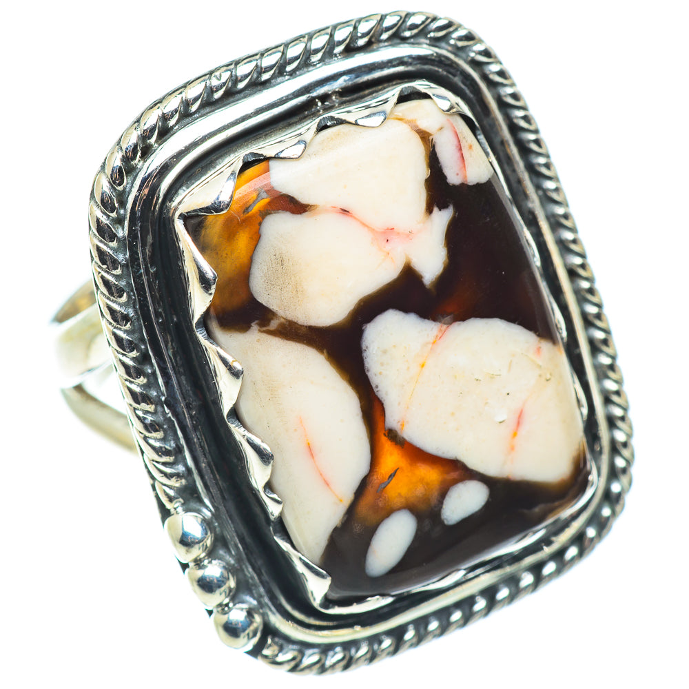 Peanut Wood Jasper Rings handcrafted by Anasilvercos - RING57764