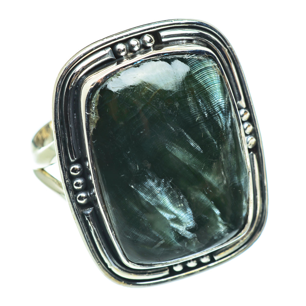 Seraphinite Rings handcrafted by Anasilvercos - RING57786