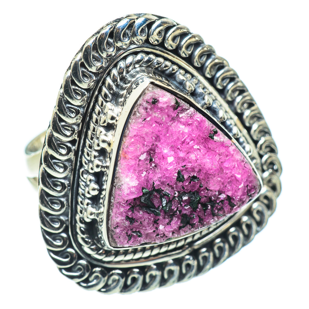 Cobalto Calcite Druzy Rings handcrafted by Anasilvercos - RING57792