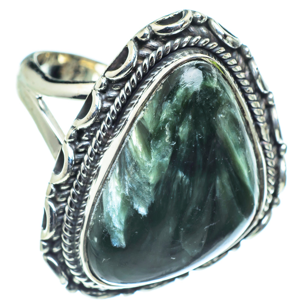 Seraphinite Rings handcrafted by Anasilvercos - RING57847
