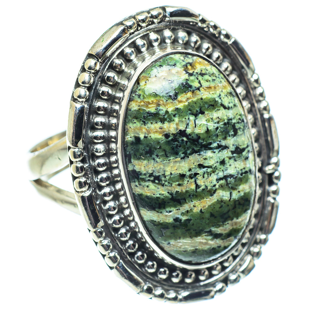 Lizard Jasper Rings handcrafted by Anasilvercos - RING57865