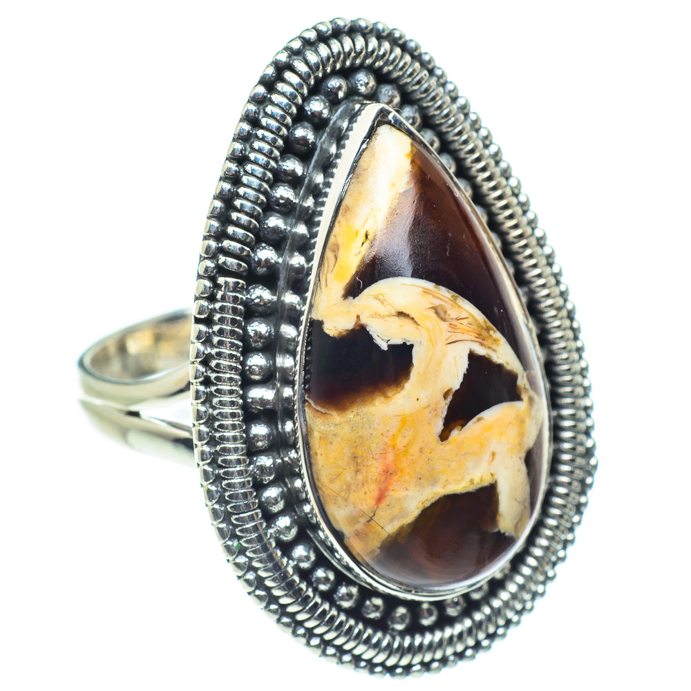 Peanut Wood Jasper Rings handcrafted by Anasilvercos - RING57874